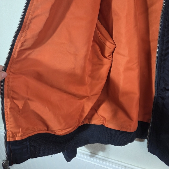 Men's Navy Blue Polo Ralph Lauren Pilot Bomber Patch Jacket Size Large - Picture 5 of 16